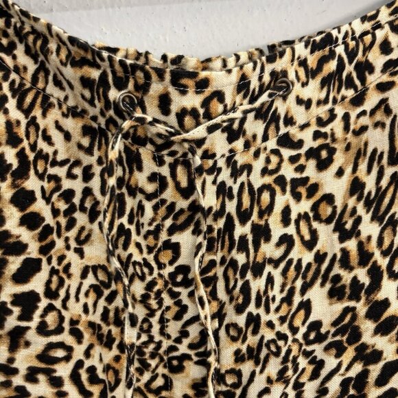 Chicos Animal Print Pull On Linen Shorts Women 2.5/US 14 - Picture 2 of 12